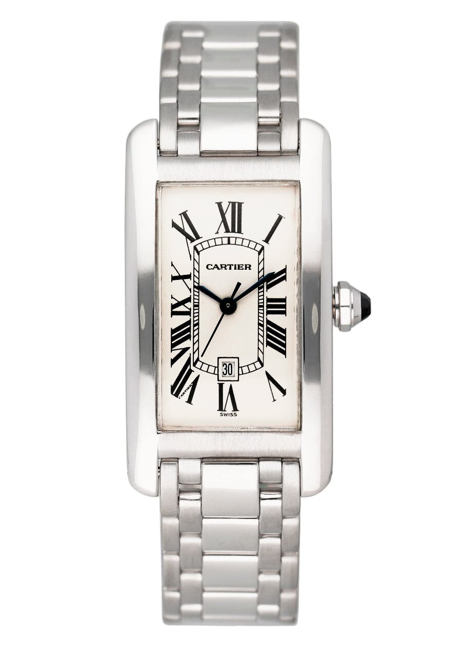 Cartier Tank Americaine W2603656 18K White Gold Automatic Watch - Wristwatch