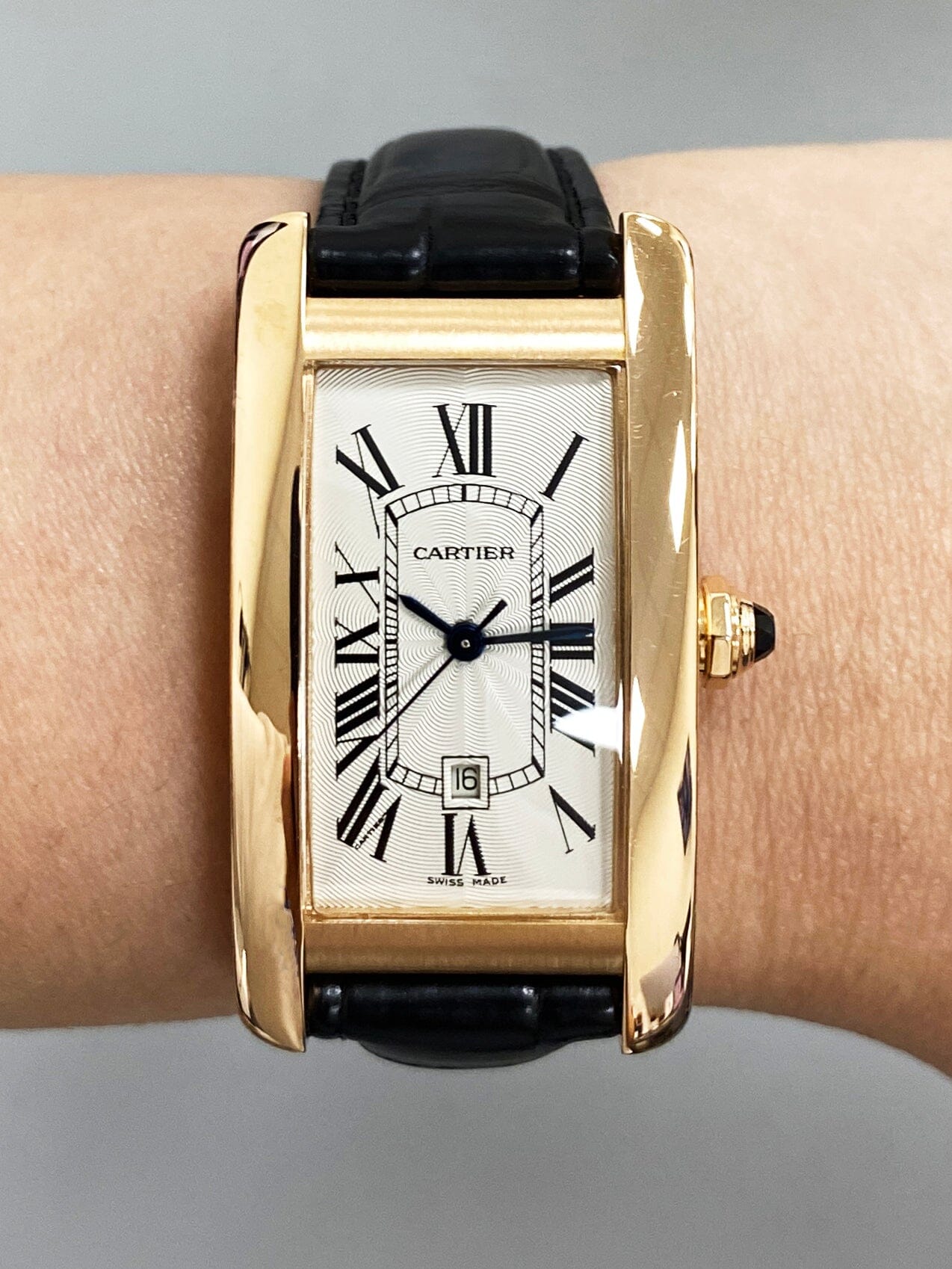Cartier Tank Americaine W2620030 18K Rose Gold Ladies Watch Box Papers - Watches