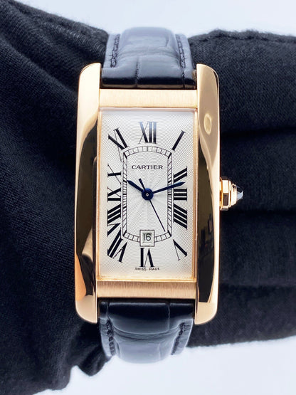 Cartier Tank Americaine W2620030 18K Rose Gold Ladies Watch Box Papers - Watches