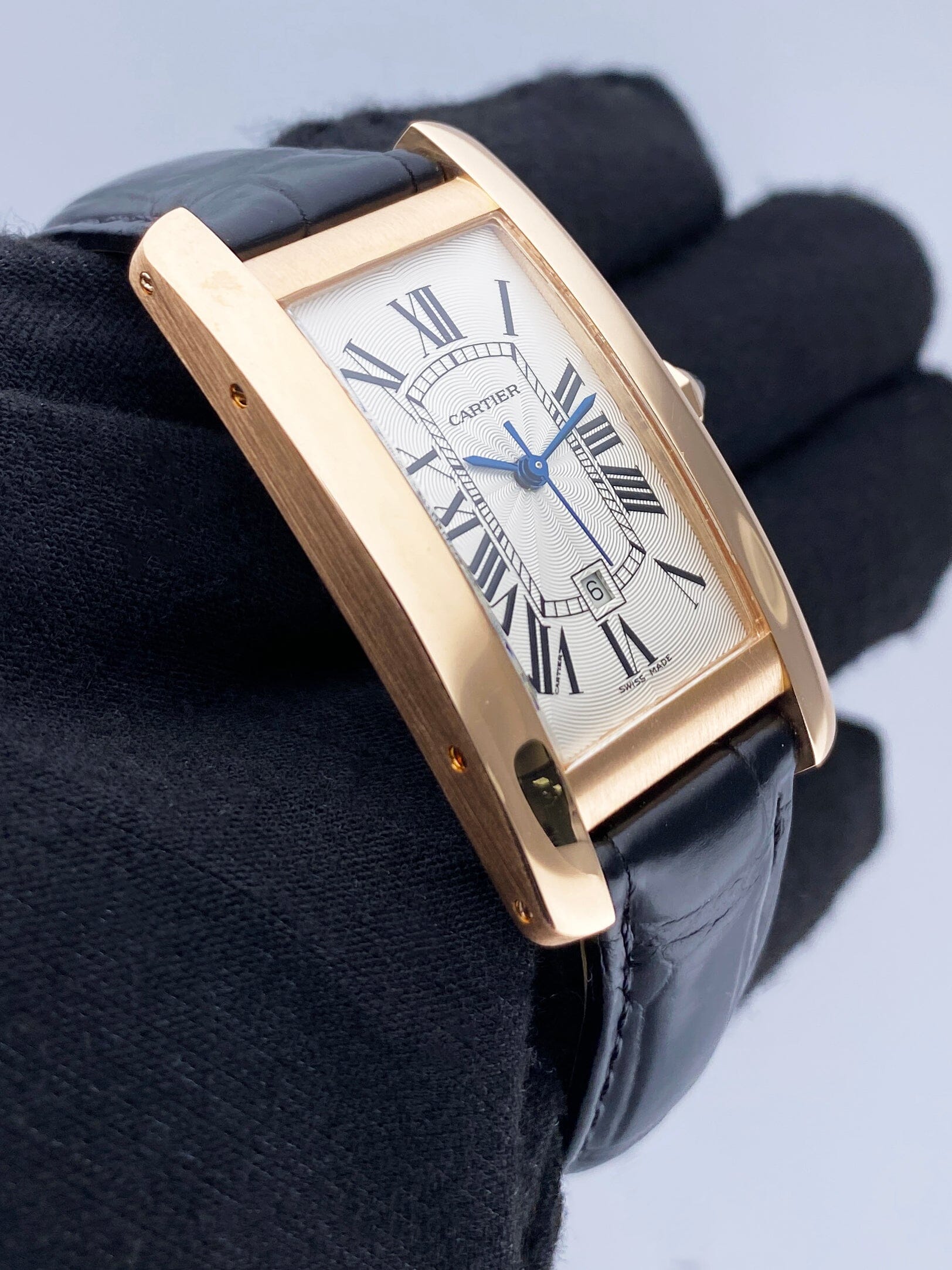 Cartier Tank Americaine W2620030 18K Rose Gold Ladies Watch Box Papers - Watches