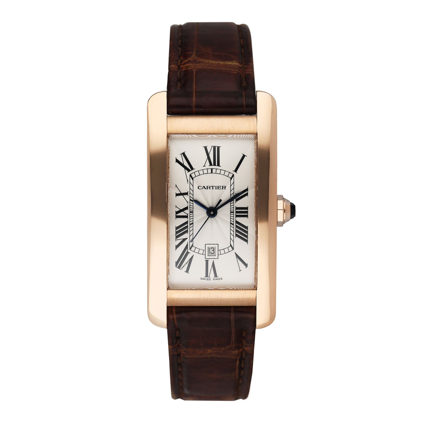 Cartier Tank Americaine W2620030 18K Rose Gold Watch Box Papers - Wristwatch
