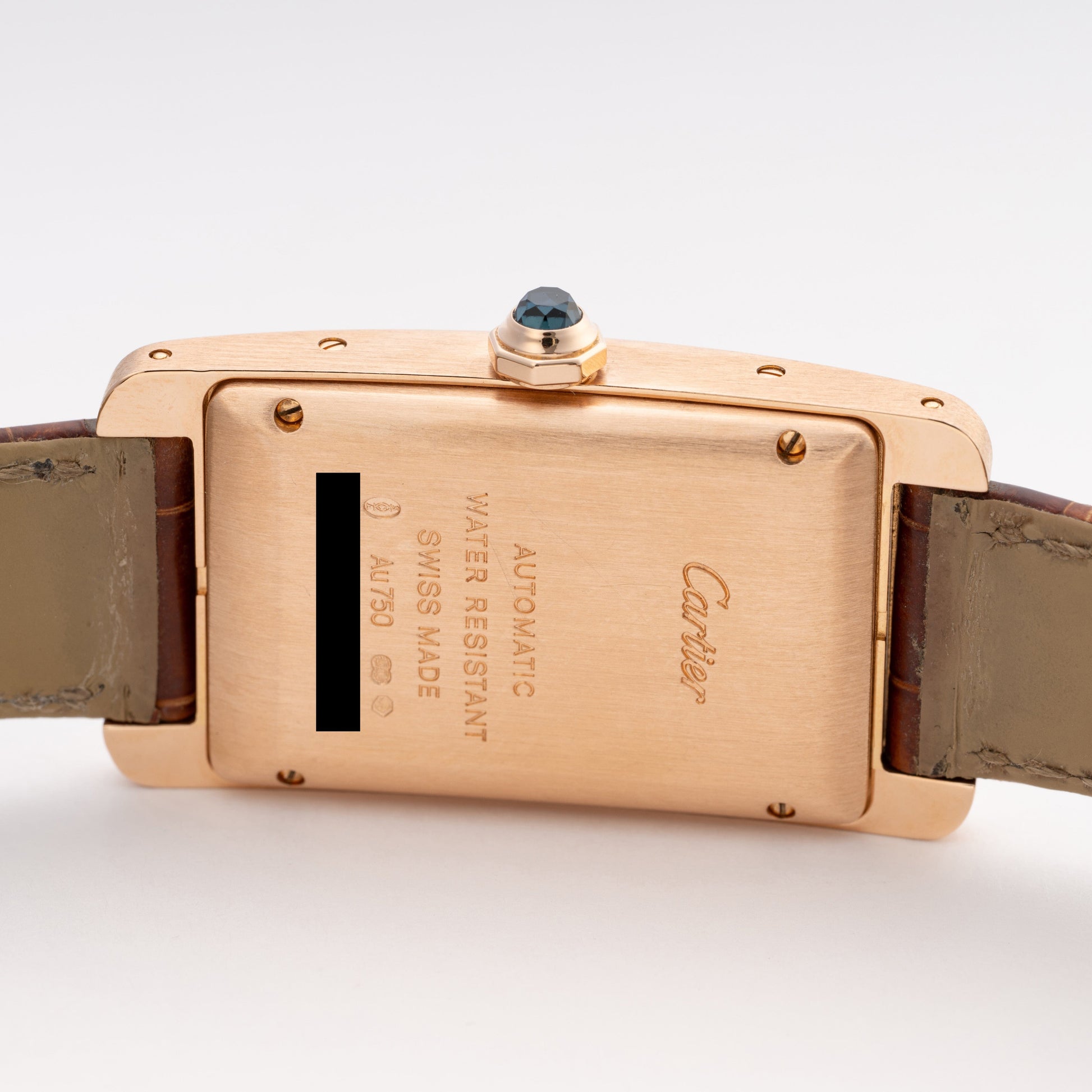 Cartier Tank Americaine W2620030 18K Rose Gold Watch Box Papers - Wristwatch