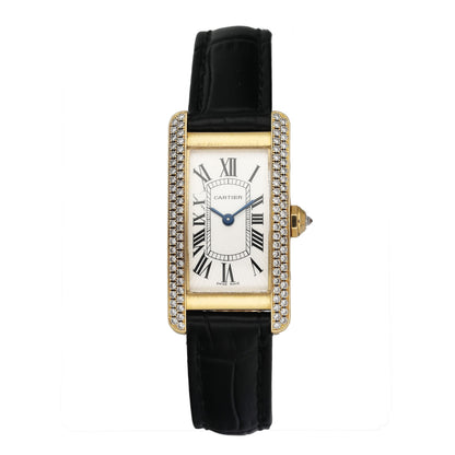 Cartier Tank Americaine WB701251 18K Yellow Gold Ladies Watch Box Papers - Watches