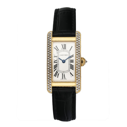 Cartier Tank Americaine WB701251 18K Yellow Gold Ladies Watch Box Papers