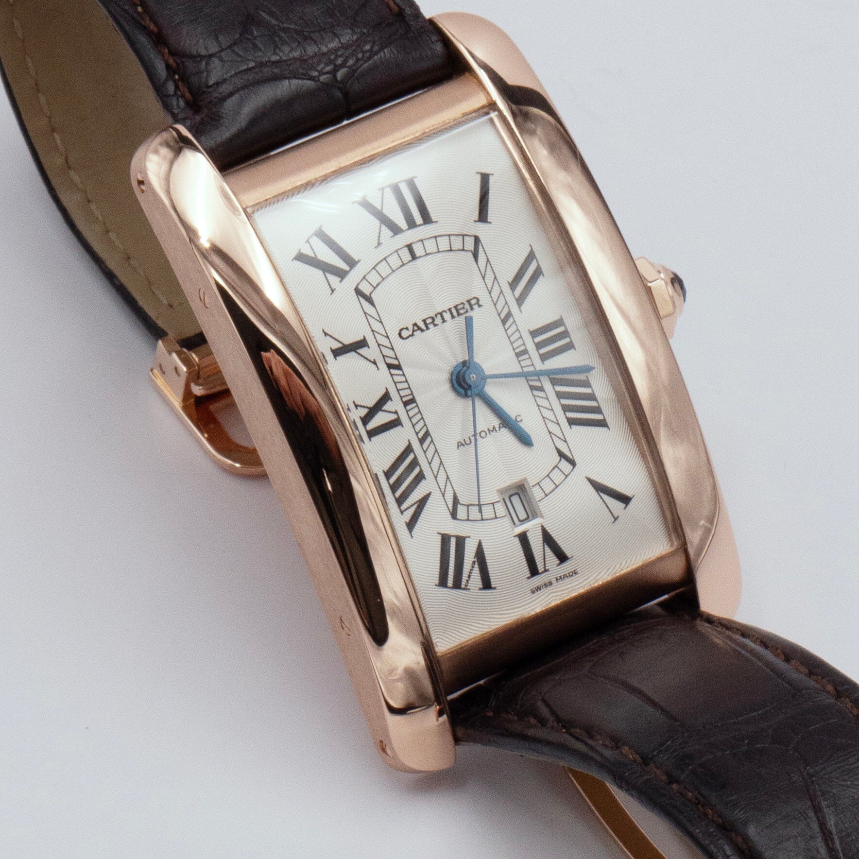 Cartier Tank Americaine XL W2609856 18K Rose Gold Mens – Phigora
