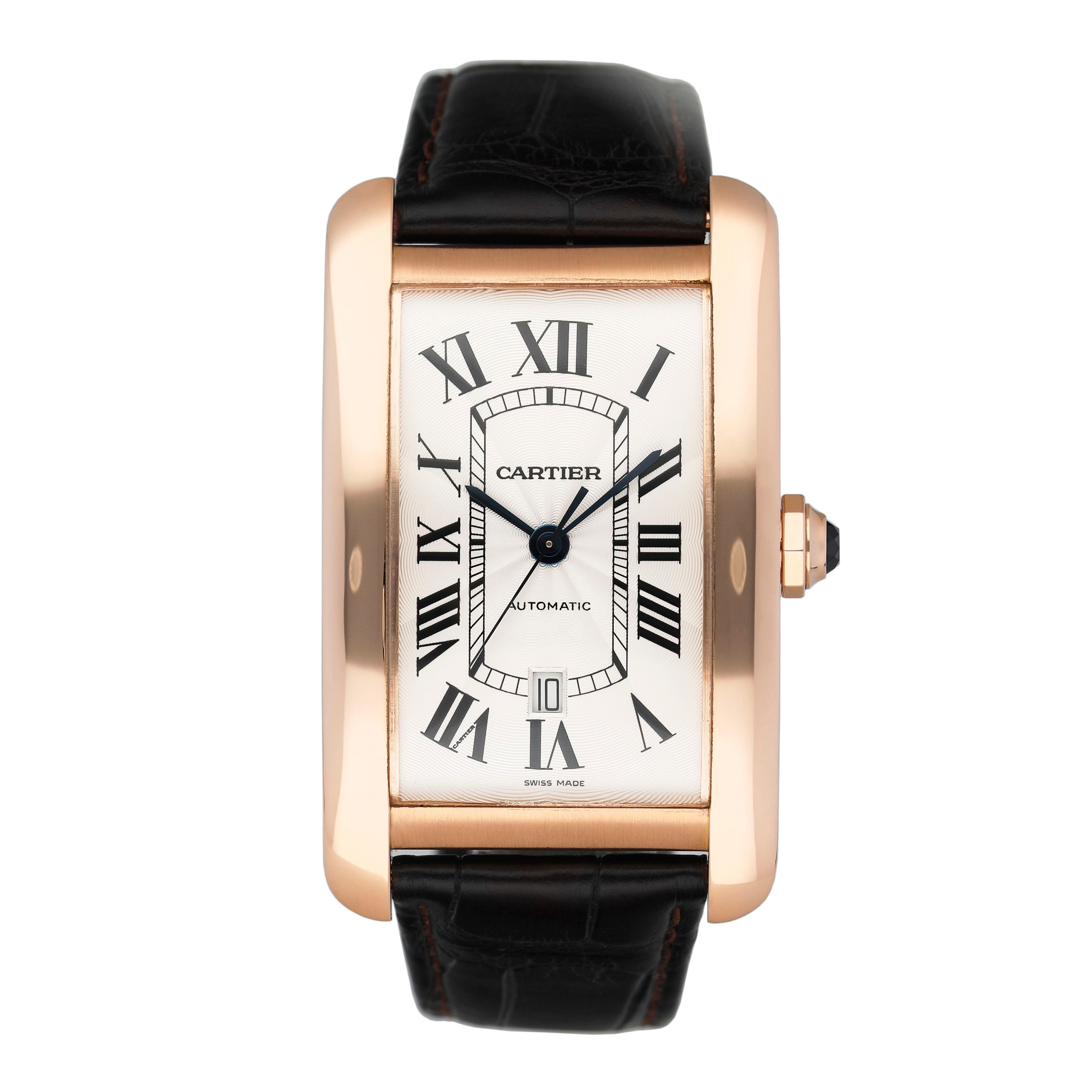 Cartier Tank Americaine XL W2609856 18K Rose Gold Mens – Phigora