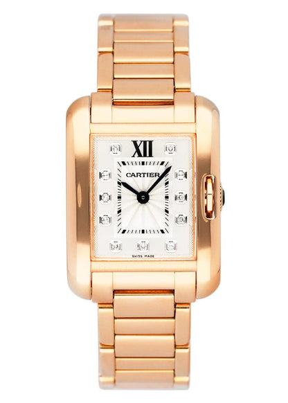 Cartier Tank Anglaise WJTA0004 Diamond Dial  Ladies Watch Box Papers