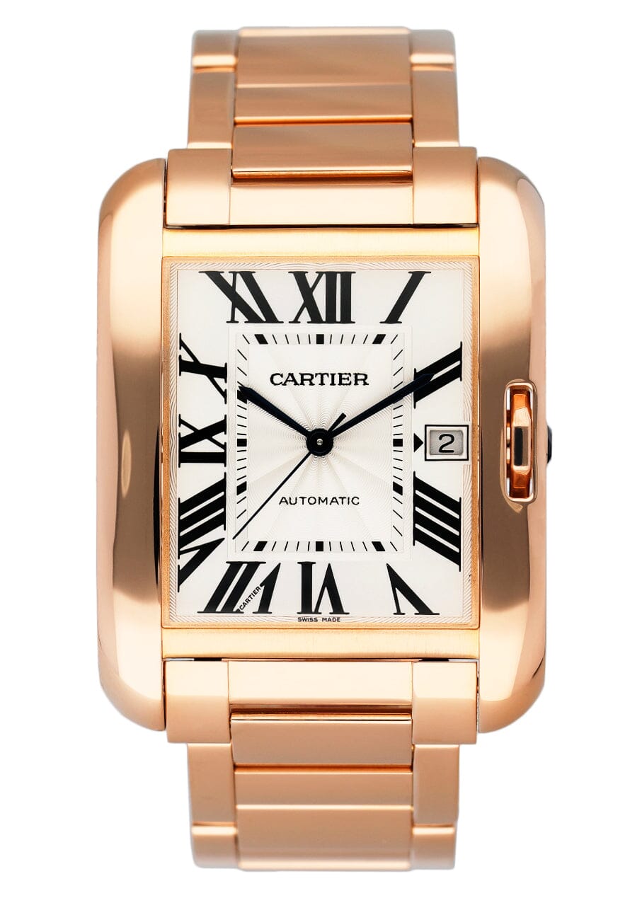 Cartier Tank Anglaise XL W5310002 18K Rose Gold Mens Watch Box Papers - Watches
