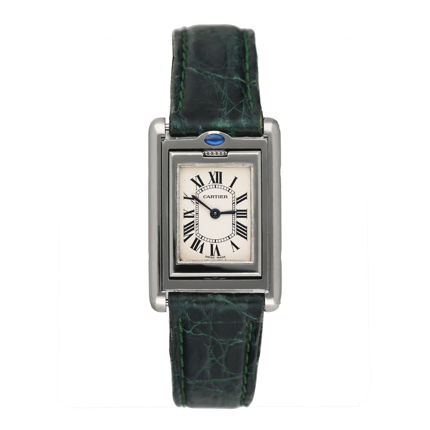 Cartier Tank Basculante W1011158 Off-White Dial Ladies Watch - Watches