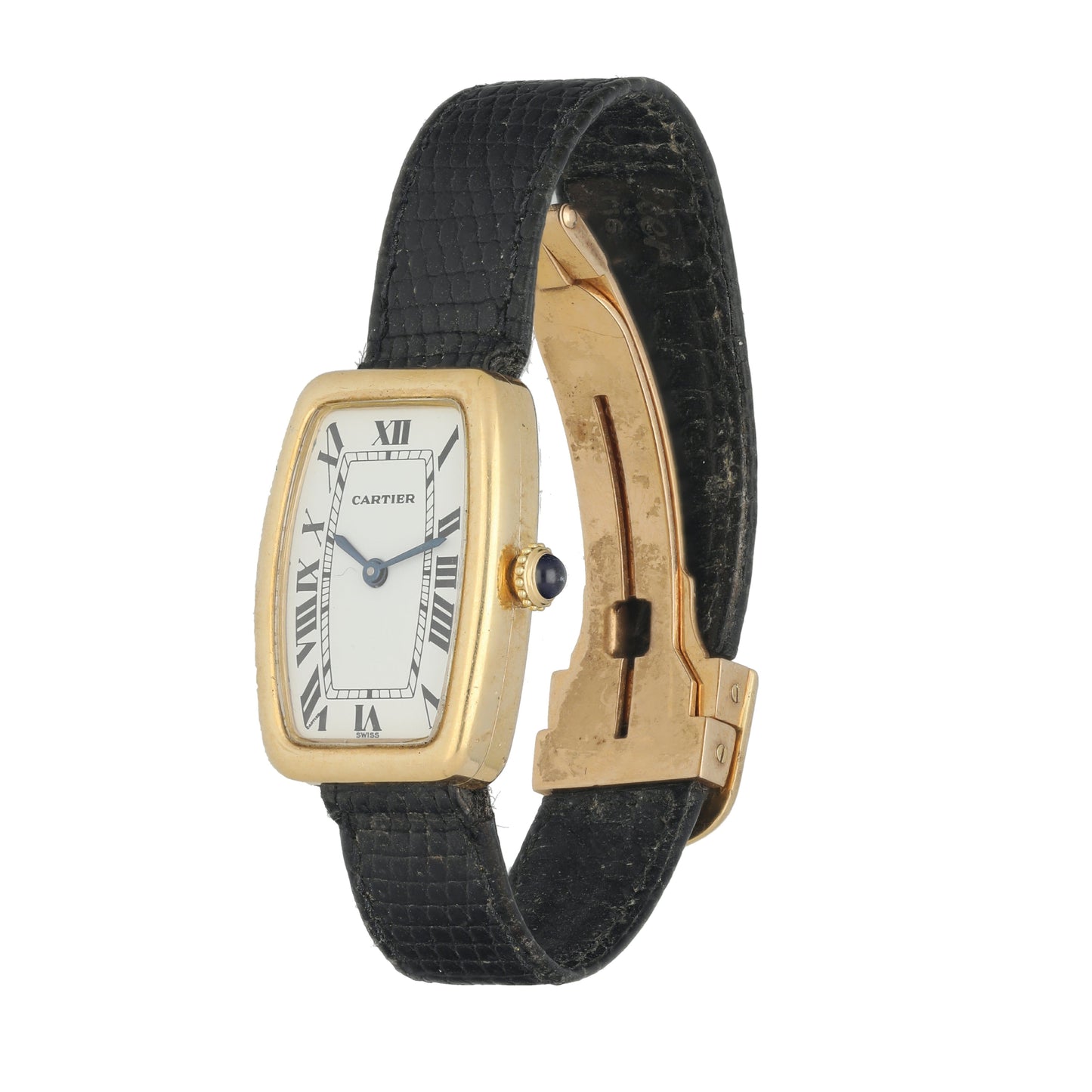 Cartier Tank Faberg Yellow Gold Rare Ladies Watch - Virtual