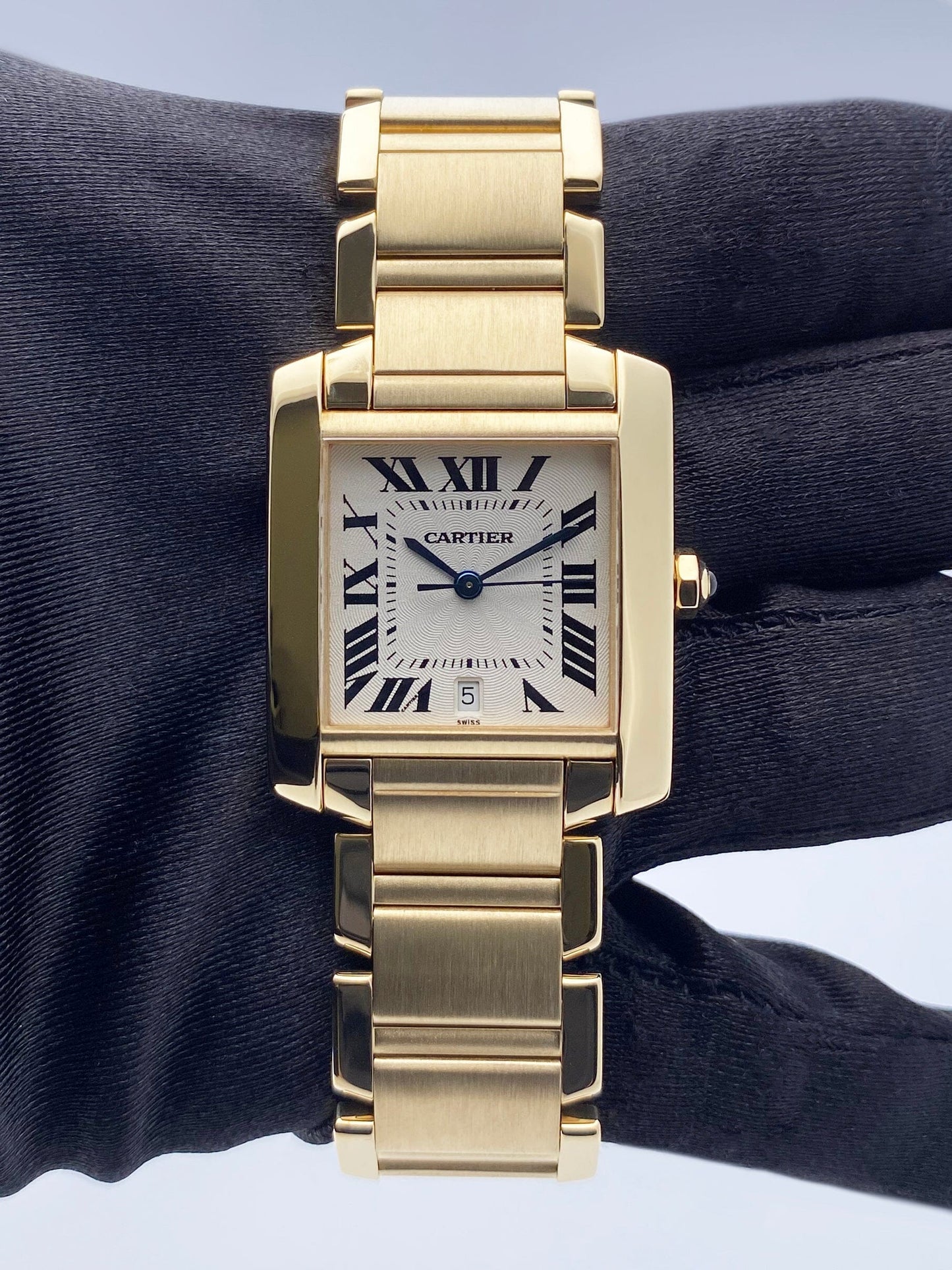 Cartier Tank Francaise 1840 18K Yellow Gold Mens Watch