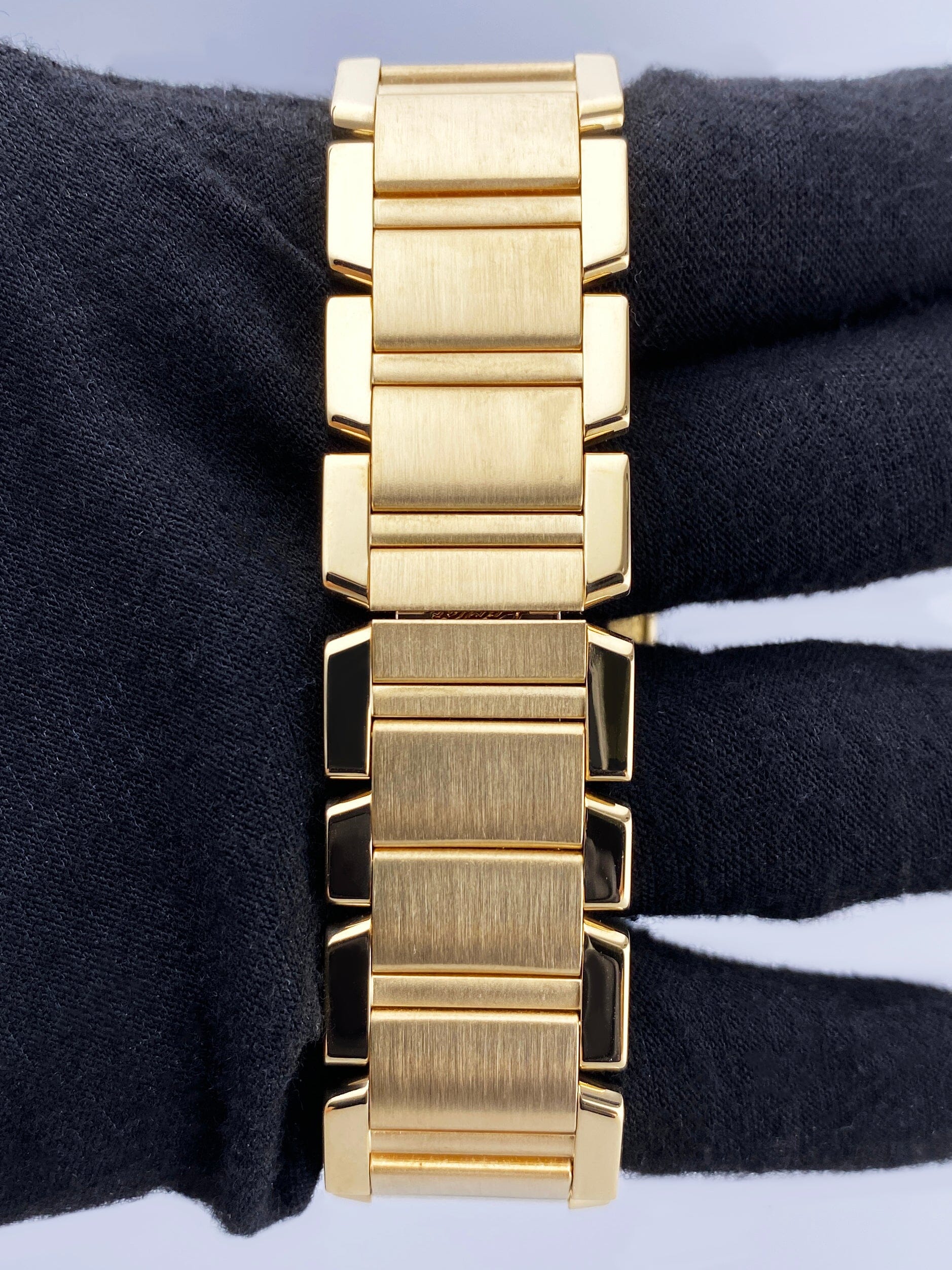Cartier Tank Francaise W50001R2 18K Yellow Gold Mens Watch Box