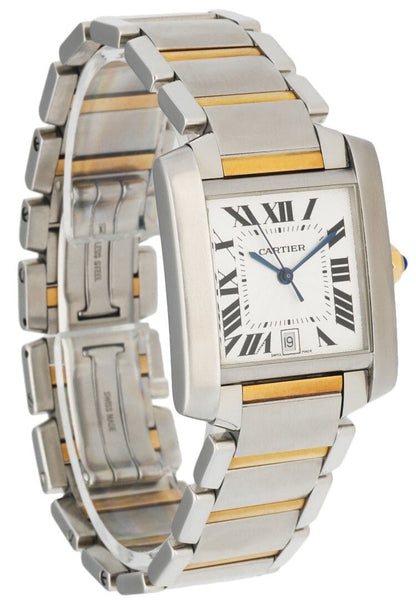 Cartier Tank Francaise 2302 / W51005Q4 Two Tone Automatic Box & Papers - Wristwatch