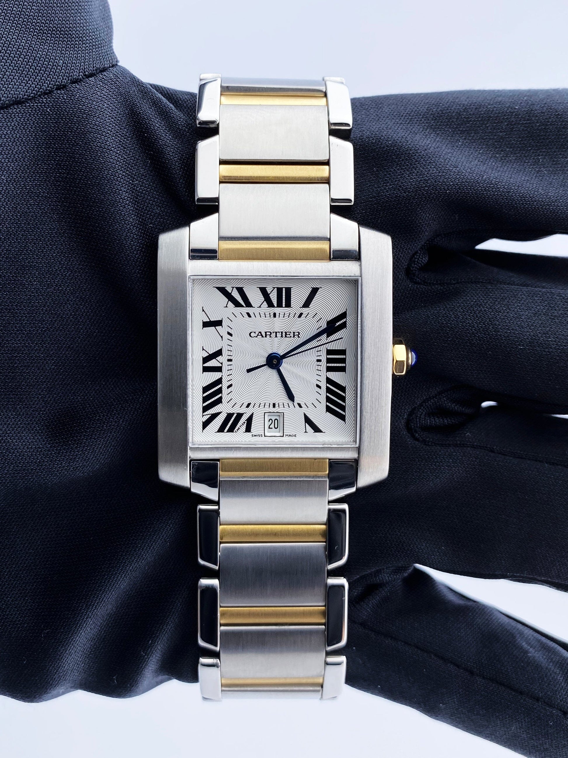 Cartier Tank Francaise 2302 / W51005Q4 Two Tone Automatic Box & Papers - Wristwatch