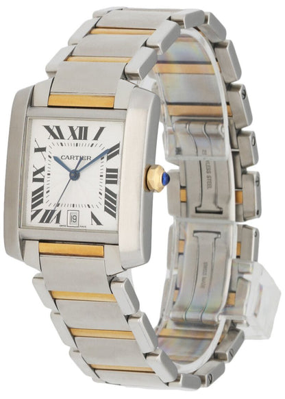 Cartier Tank Francaise 2302 / W51005Q4 Two Tone Automatic Box & Papers - Wristwatch