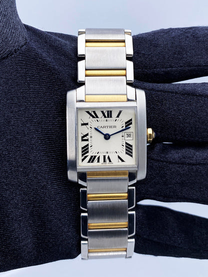 Cartier Tank Francaise 2465 Two Tone Midsize Watch