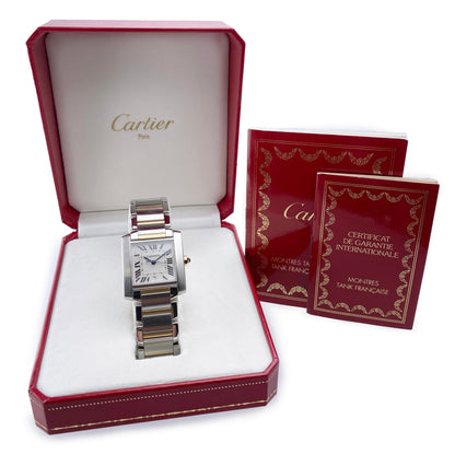 Cartier Tank Francaise Large W51005Q4 Two Tone Mens Watch Box Papers - Watches