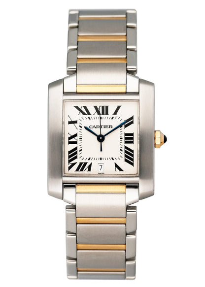 Cartier Tank Francaise Large W51005Q4 Two Tone Mens Watch Box Papers - Watches