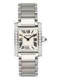 Cartier Tank Francaise W4TA0008 Diamond Stainless Steel Ladies Watch