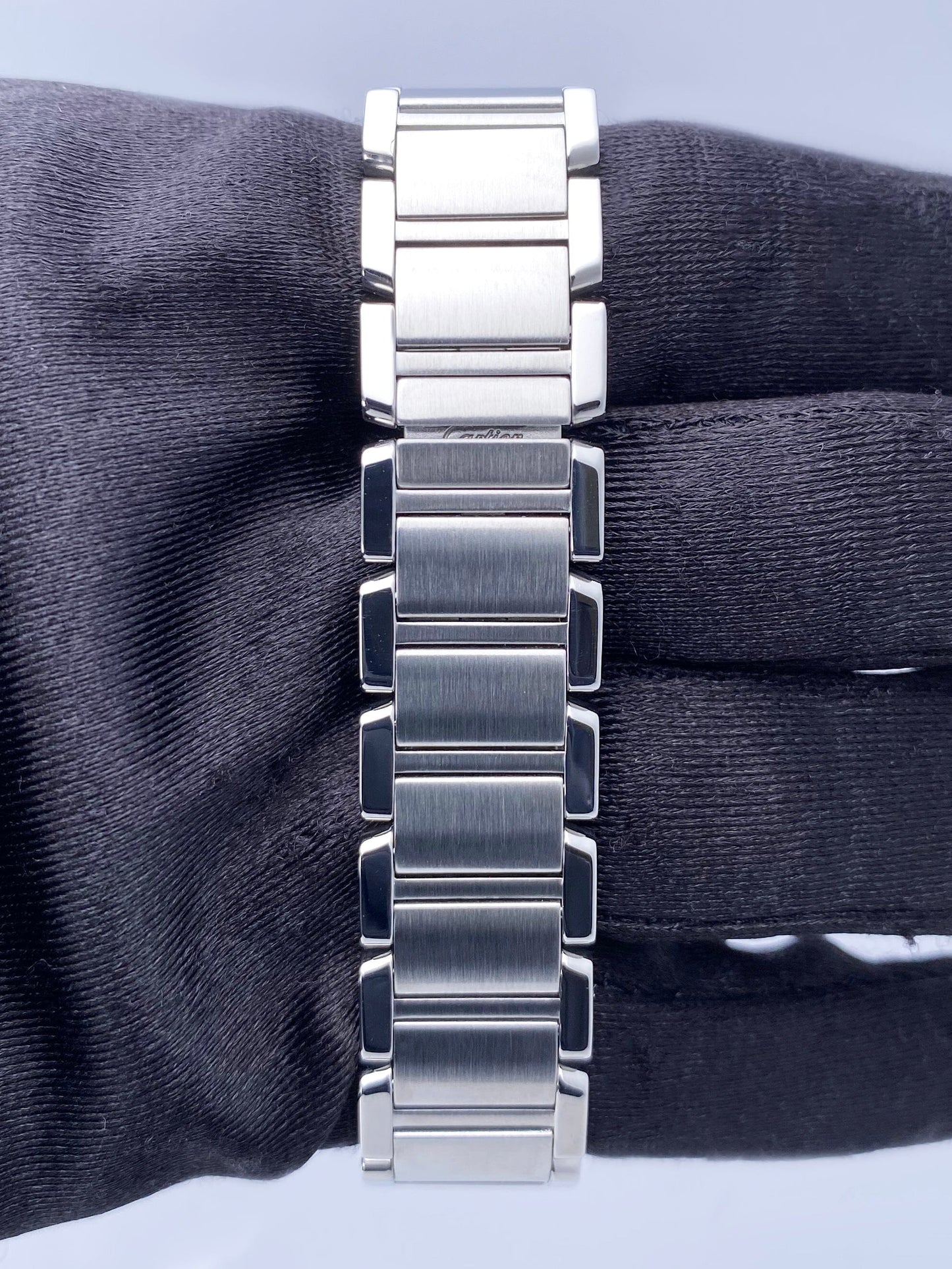 Cartier Tank Francaise W4TA0008 Diamond Stainless Steel Ladies Watch