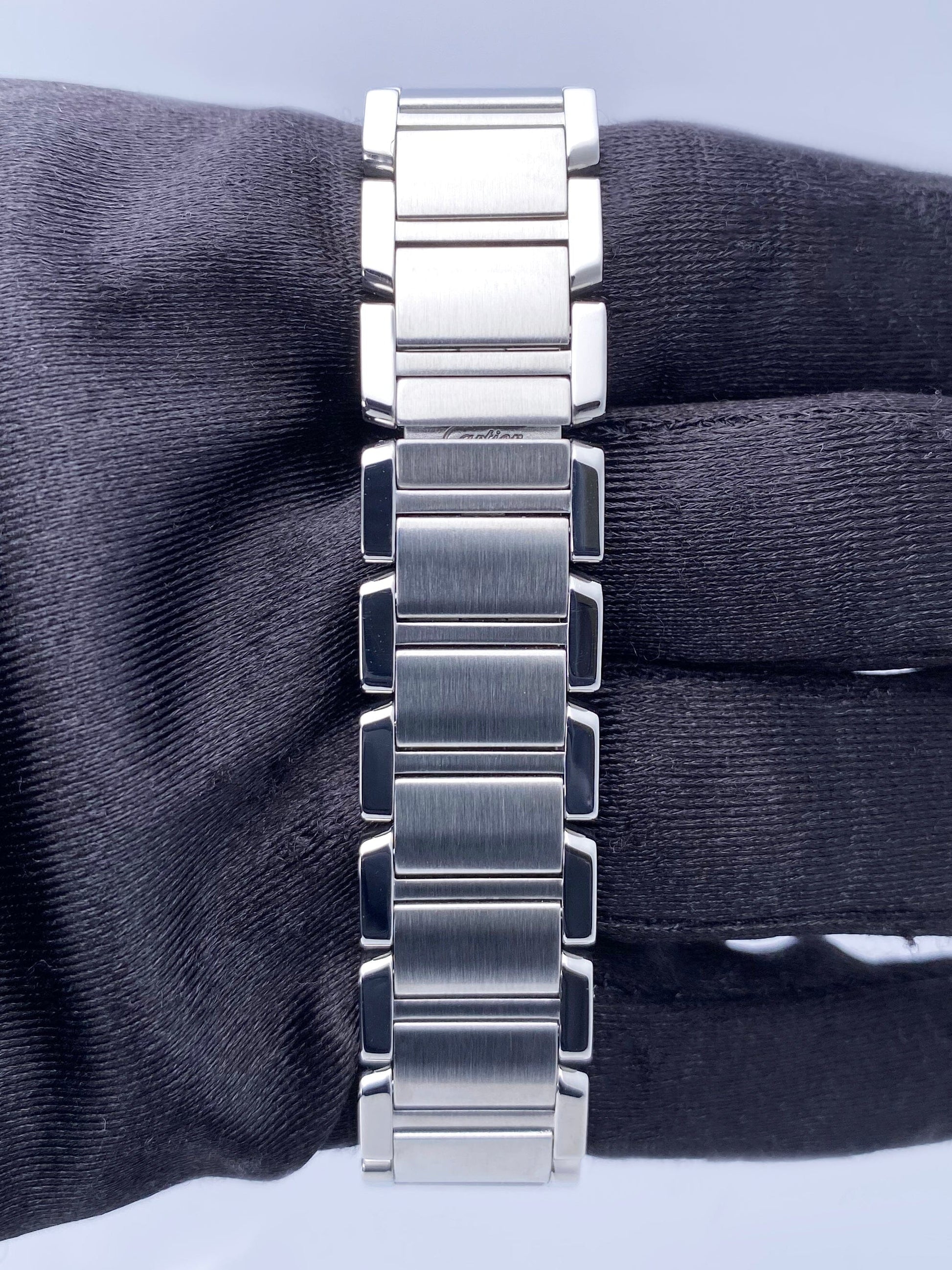 Cartier Tank Francaise W4TA0008 Diamond Stainless Steel Ladies Watch