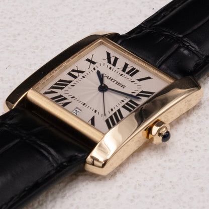 Cartier Tank Francaise W5000156 18K Yellow Gold Mens Watch - Watches