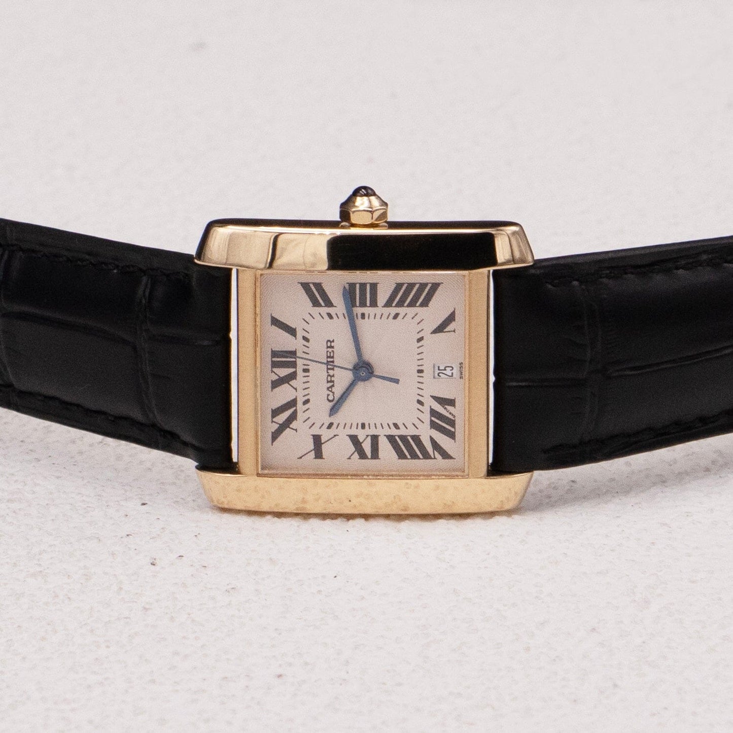 Cartier Tank Francaise W5000156 18K Yellow Gold Mens Watch - Watches