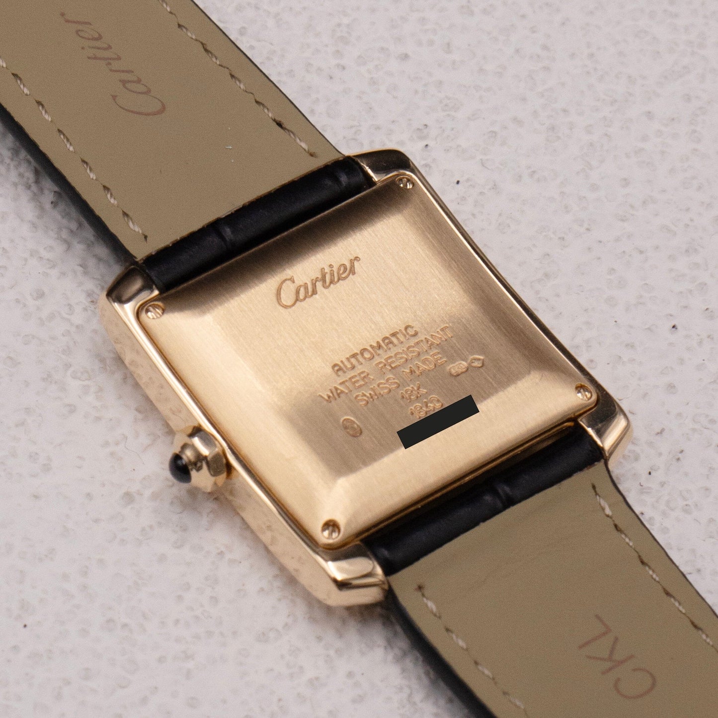 Cartier Tank Francaise W5000156 18K Yellow Gold Mens Watch - Watches