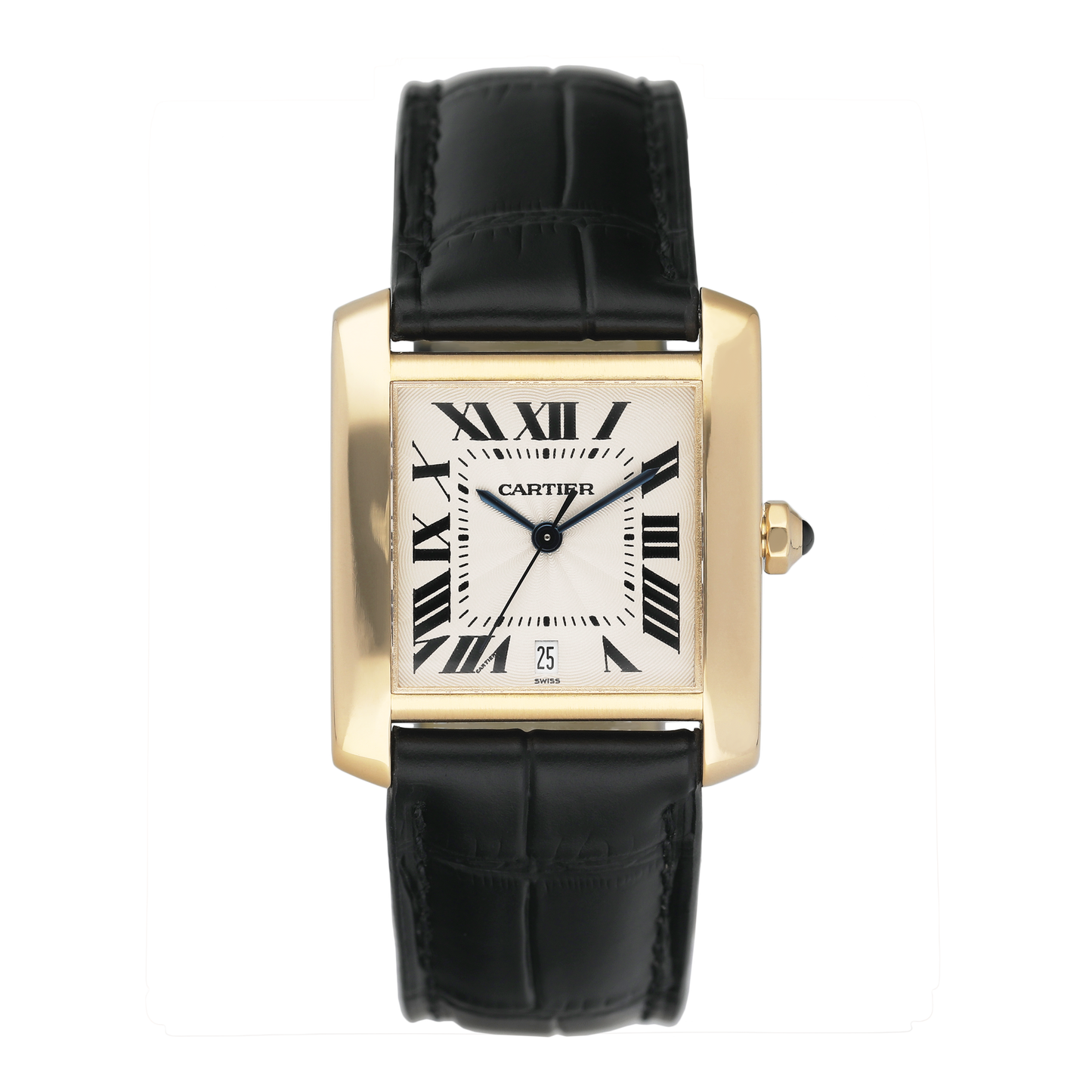 Cartier Tank Francaise W5000156 18K Yellow Gold Mens Watch - Watches