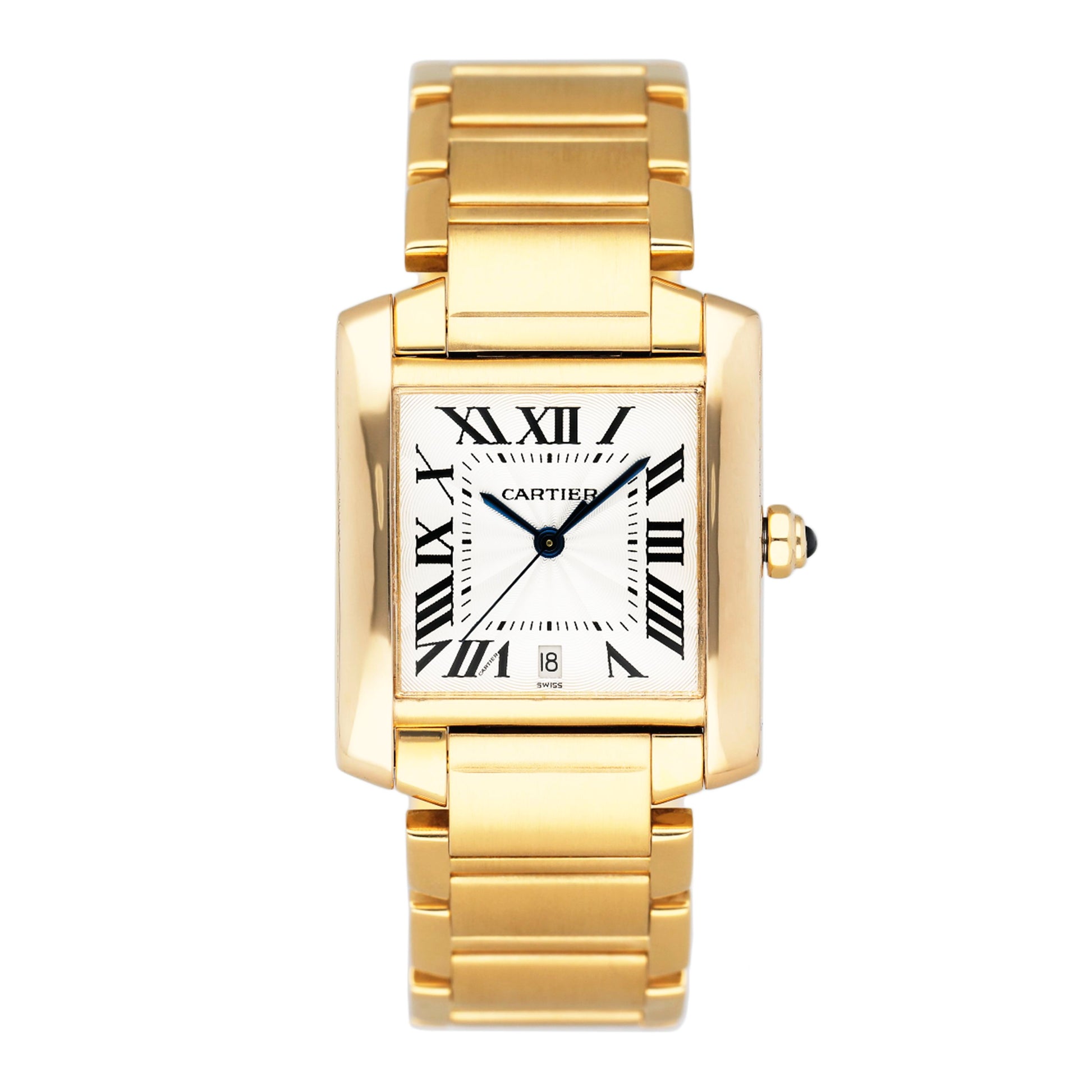 Cartier Tank Francaise W50001R2 18K Yellow Gold Mens Watch - Watches