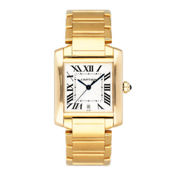 Cartier Tank Francaise W50001R2 18K Yellow Gold Mens Watch