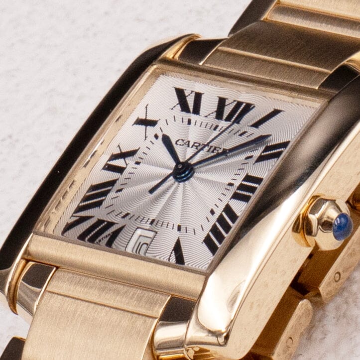 Cartier Tank Francaise W50001R2 18K Yellow Gold Mens Watch - Watches