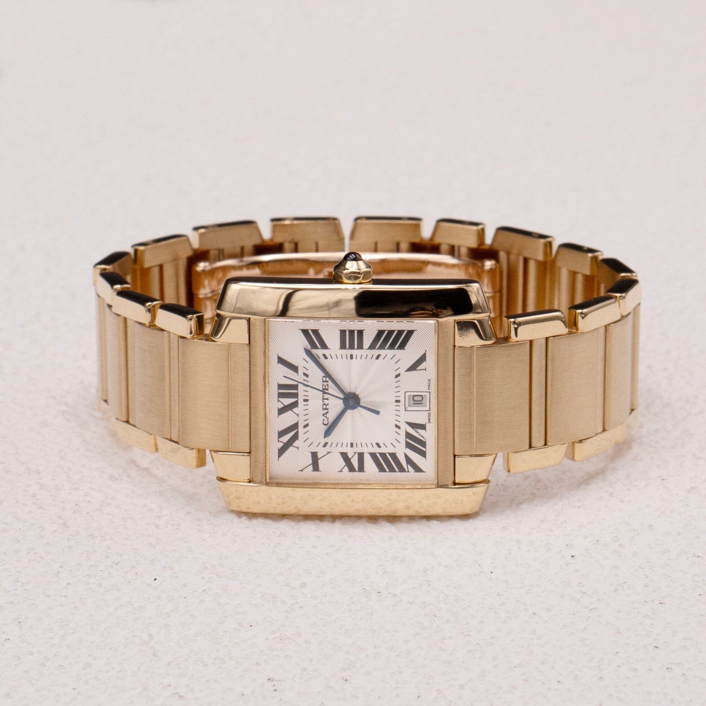 Cartier Tank Francaise W50001R2 18K Yellow Gold Mens Watch - Watches
