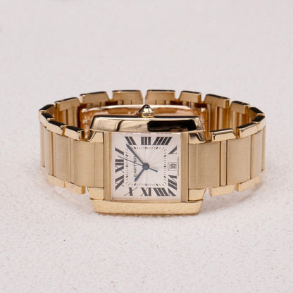 Cartier Tank Francaise W50001R2 18K Yellow Gold Mens Watch - Watches