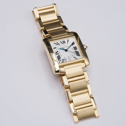 Cartier Tank Francaise W50001R2 18K Yellow Gold Mens Watch - Watches