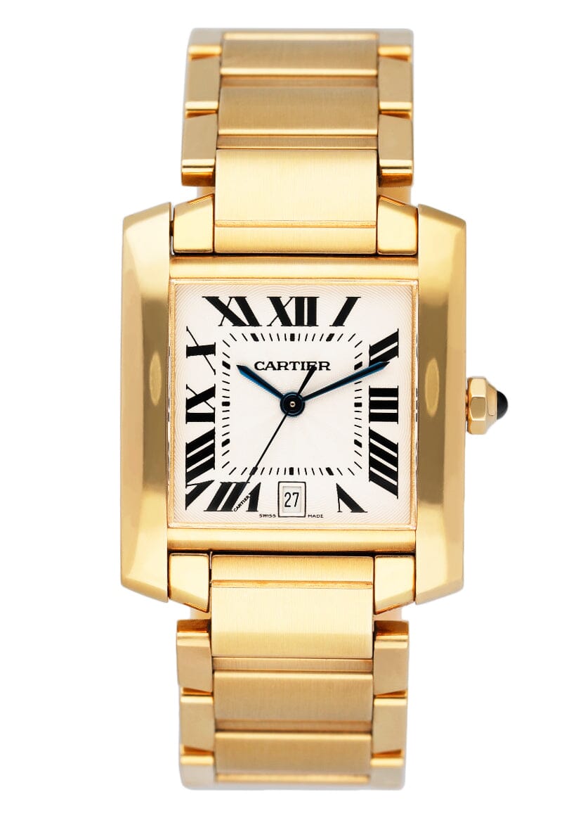 Cartier Tank Francaise W50001R2 18K Yellow Gold Mens Watch - Watches