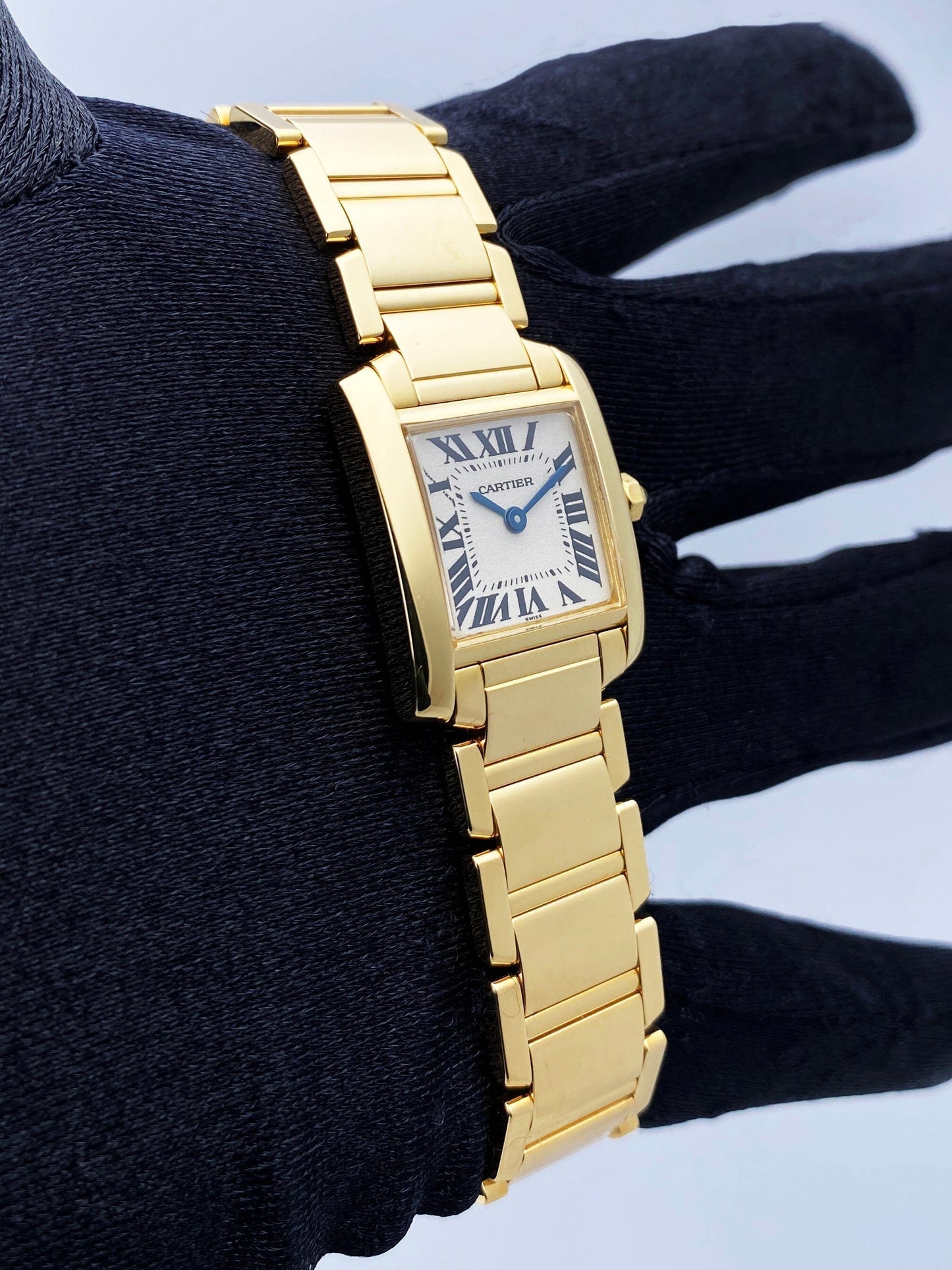 Cartier Tank Francaise W50002N2 Yellow Gold Ladies Watch Box Papers - Watches