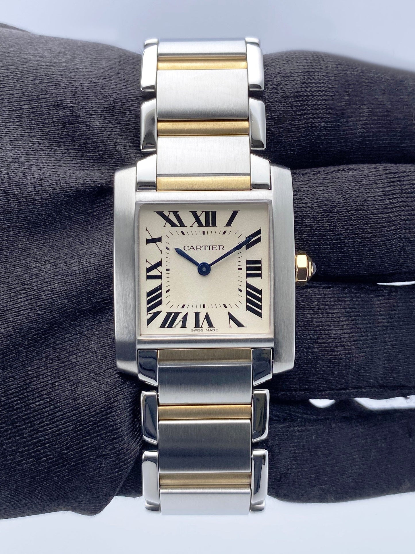 Cartier Tank Francaise W51006Q4 Two-Tone Midsize Ladies Watch Box Papers - Watches