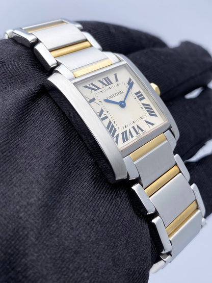 Cartier Tank Francaise W51006Q4 Two-Tone Midsize Ladies Watch Box Papers - Watches