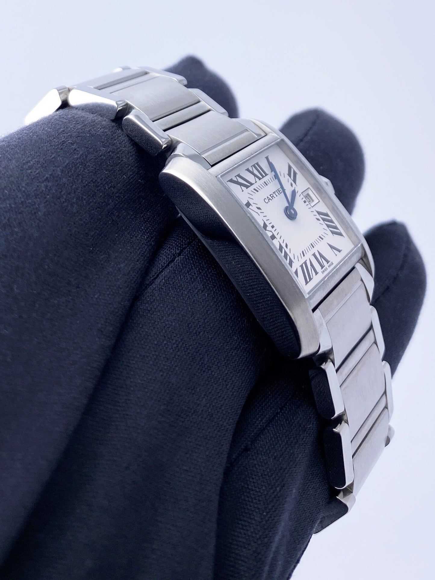 Cartier Tank Francaise W51011Q3 Stainless Steel Midsize Ladies Watch - Wristwatch