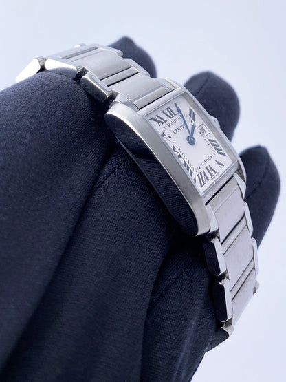 Cartier Tank Francaise W51011Q3 Stainless Steel Midsize Ladies Watch - Wristwatch