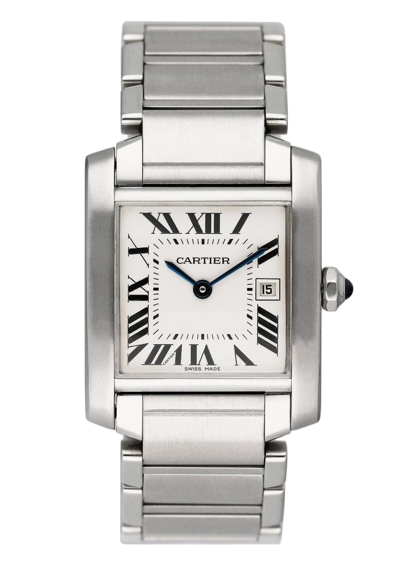 Cartier Tank Francaise W51011Q3 Stainless Steel Midsize Ladies Watch - Wristwatch