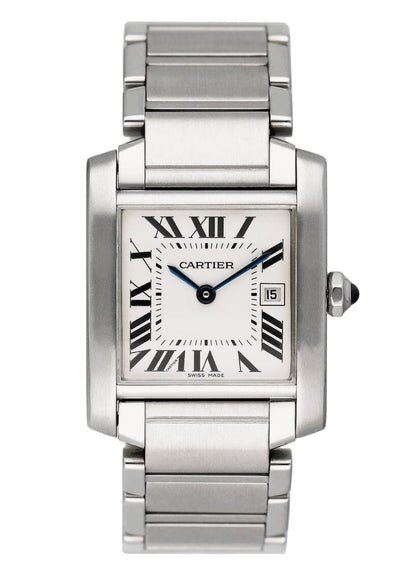 Cartier Tank Francaise W51011Q3 Stainless Steel Midsize Ladies Watch - Wristwatch