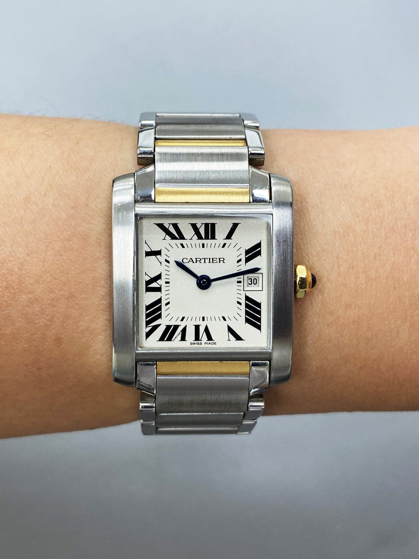 Cartier Tank Francaise W51012Q4 Two Tone Midsize Ladies Watch - Wristwatch