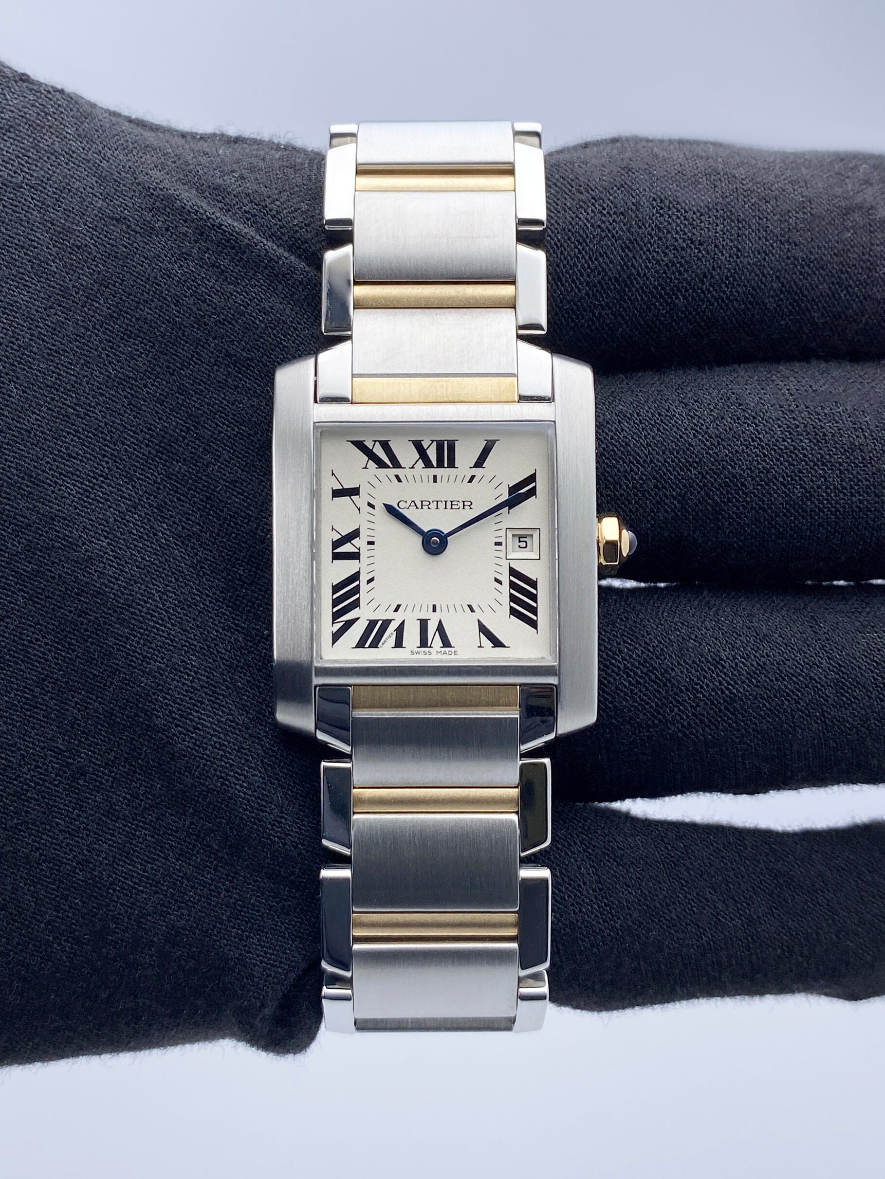 Cartier Tank Francaise W51012Q4 Two Tone Midsize Ladies Watch - Watches