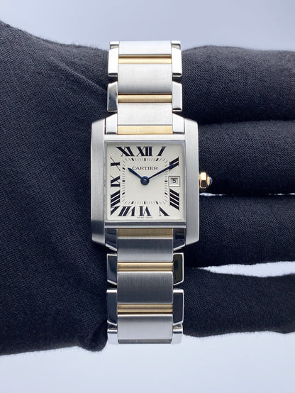 Cartier Tank Francaise W51012Q4 Two Tone Midsize Ladies Watch - Watches