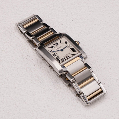 Cartier Tank Francaise W51012Q4 Two Tone Midsize Watch Box Papers - Watches