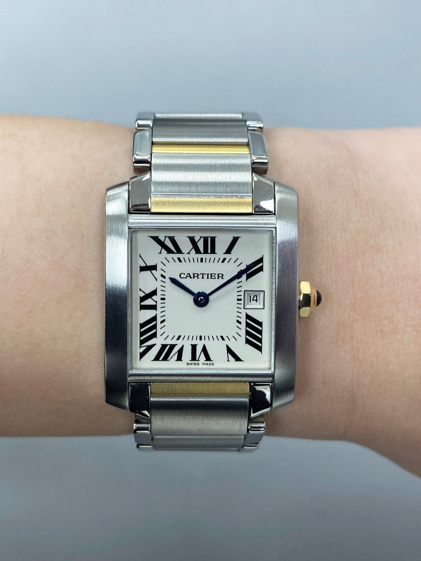 Cartier Tank Francaise W51012Q4 Two Tone Midsize Watch Box Papers - Watches
