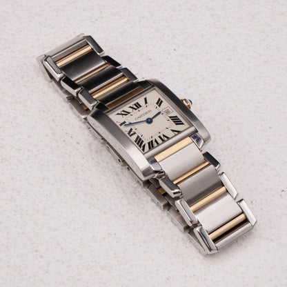 Cartier Tank Francaise W51012Q4 Two Tone Midsize Watch Box Papers - Watches