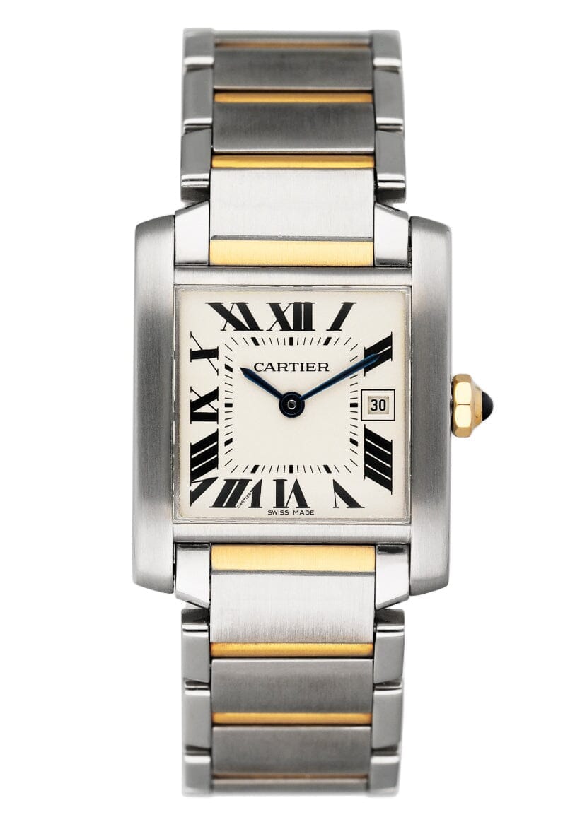 Cartier Tank Francaise W51012Q4 Two Tone Midsize Watch Box Papers - Watches